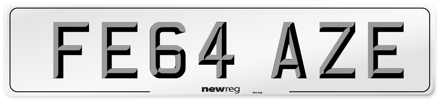 FE64 AZE Number Plate from New Reg